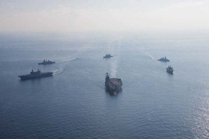 美國派出核子動力航空母艦「福特號」打擊群航向東地中海。圖／取自U.S. Naval Forces Europe-Africa/U.S. Sixth Fleet臉書粉專