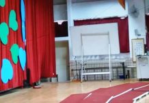 東湖國小舞台倒塌 10名學童練唱摔下 圖/讀者提供