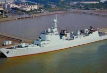 中國自用版052D導彈驅逐艦 將出口伊朗、沙烏地 被稱為中華神盾的052D驅逐艦。圖/新華網