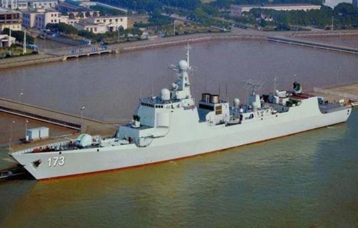 被稱為中華神盾的052D驅逐艦。圖／新華網