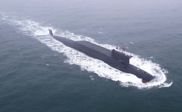 中共尚有未面世的095、096兩型核潛艦，屬於中國的第3代核潛艇。 圖／新華社