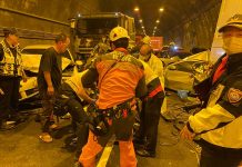 影/悲劇襲擊台九線新澳隧道 1死11傷追撞影像曝光 圖/翻攝畫面