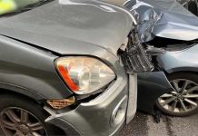 誤闖「逆行」台一線高架!2車對撞駕駛驚嚇 圖/翻攝畫面