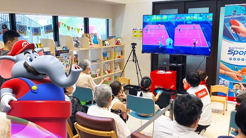 任天堂現正與 Gakken Cocofan 合作，以 Nintendo Switch 作為老人活動的媒介。圖／擷取自CNET Japan