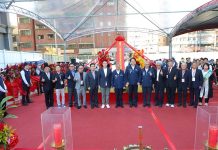 基隆社宅開工 預計116年竣工 市長謝國樑與行政院長陳建仁等貴賓參加七堵光明安居社會住宅開工動土典禮。圖/基隆市政府