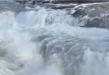黃河現「清流飛瀑」水質驚人變化引發矚目 圖/微博