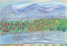 傲立綻開的臺灣百合 蔡銀妹(1939-2024)簡傳與年表 田園風光.蔡銀妹畫作