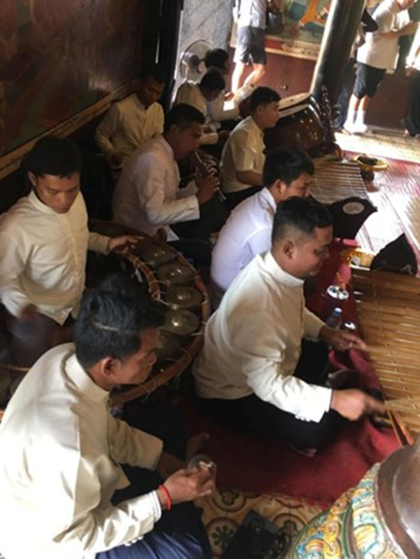 祭祀時常有柬埔寨傳統樂器演奏。圖／楊正寬