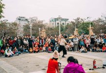 安平燈區舞台節目及街頭藝人、無人機空中展演獲好評 圖/台南市政府