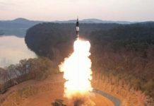 美日韓同盟緊張!北韓發展火星炮-16B高超音速飛彈 圖/朝中社