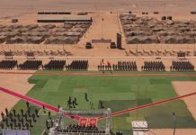 中蒙首次草原夥伴2024陸軍聯合訓練(陸文浩) 聯合訓練開幕式。