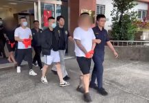 獨家治安快報/黑幫招募未成年車手 茶行私設刑房及水房(莊嘉宏) 解送人犯。圖/偵查第四大隊