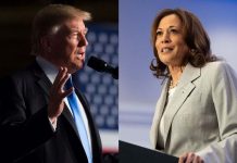 賀錦麗與川普勢均力敵 美國大選陷膠著 圖/左取自facebook.com/DonaldTrump,右取自facebook.com/KamalaHarris