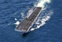 國戰會論壇/航母無用論?台海戰場無人航母之啟發(譚傳毅) 中國大陸第一艘無人機航母076想像圖。