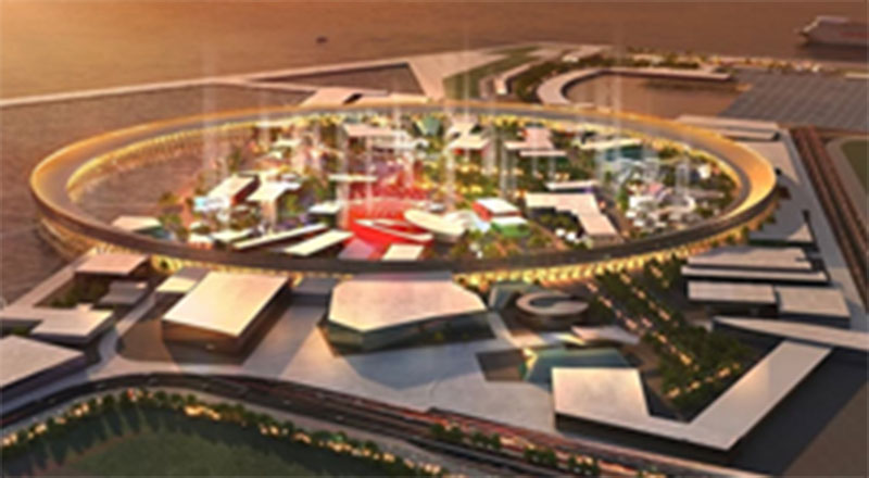 夢洲又稱大阪關西萬博呈不規則五邊形狀(網路)