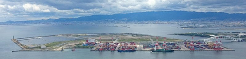 夢洲占地390公頃為大阪灣上夢洲、咲洲、舞洲的三大人工島之一(網路)