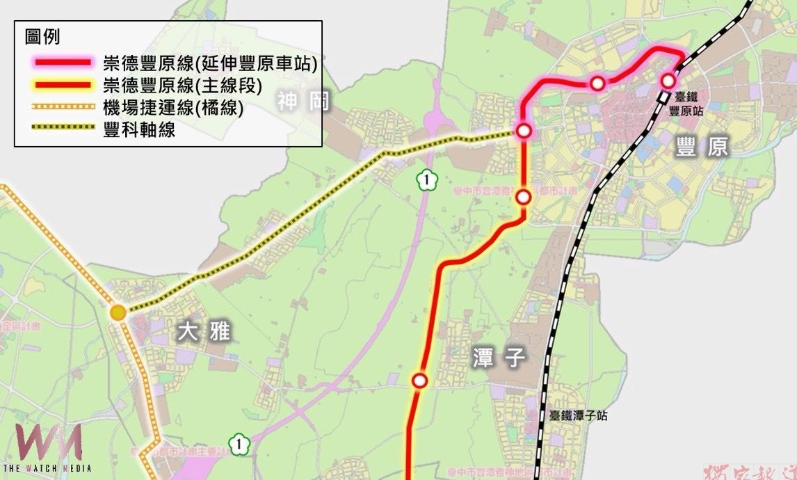 中捷紅線規劃再優化 評估延伸豐原車站新增2站 提前布局豐科軸線 中捷紅線規劃再優化 評估延伸豐原車站新增2站 提前布局豐科軸線
