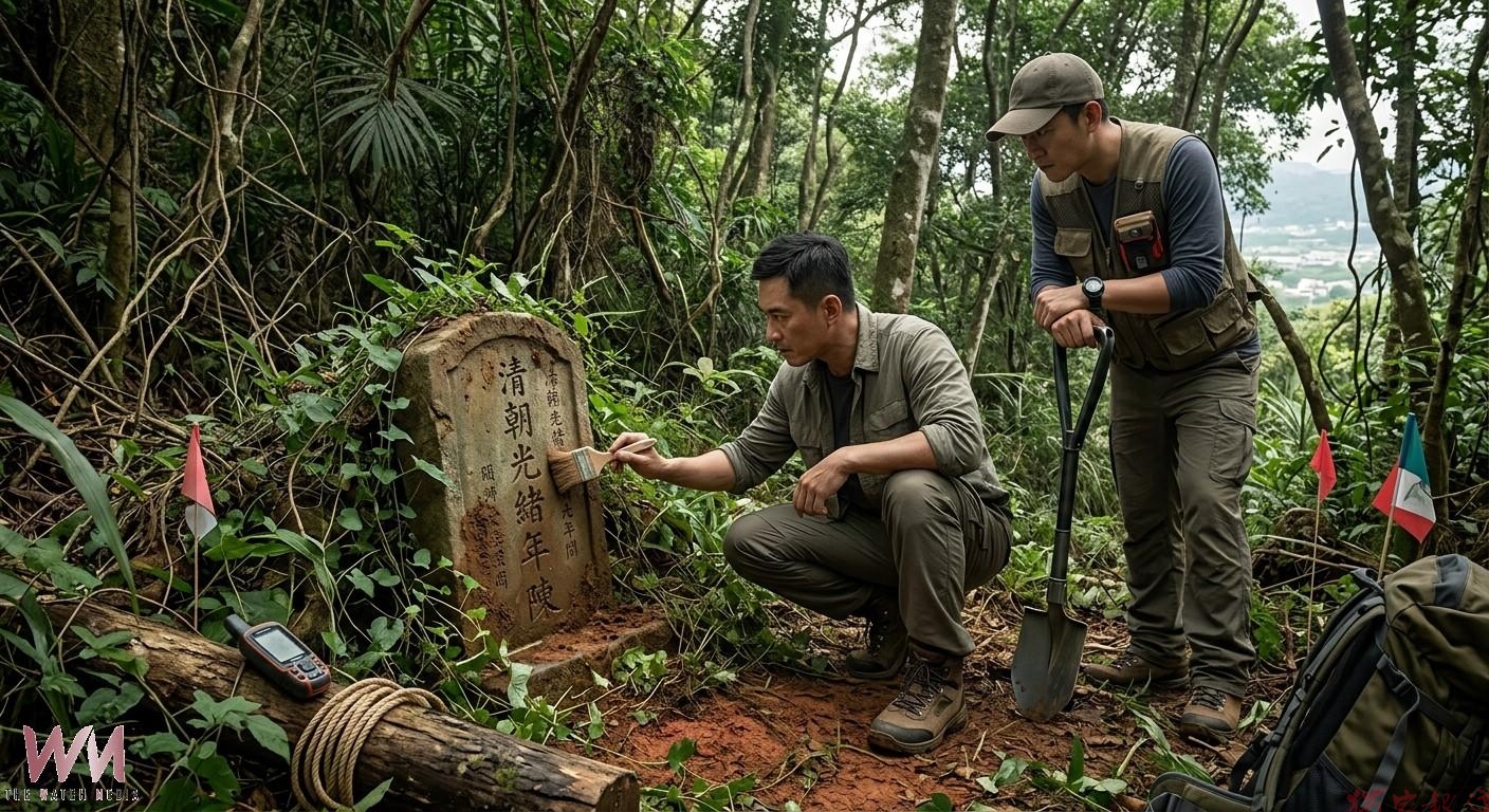 家族斷根百年終於圓夢!翻出日治地籍圖 大雅荒山驚見祖先石碑 家族斷根百年終於圓夢!翻出日治地籍圖 大雅荒山驚見祖先石碑