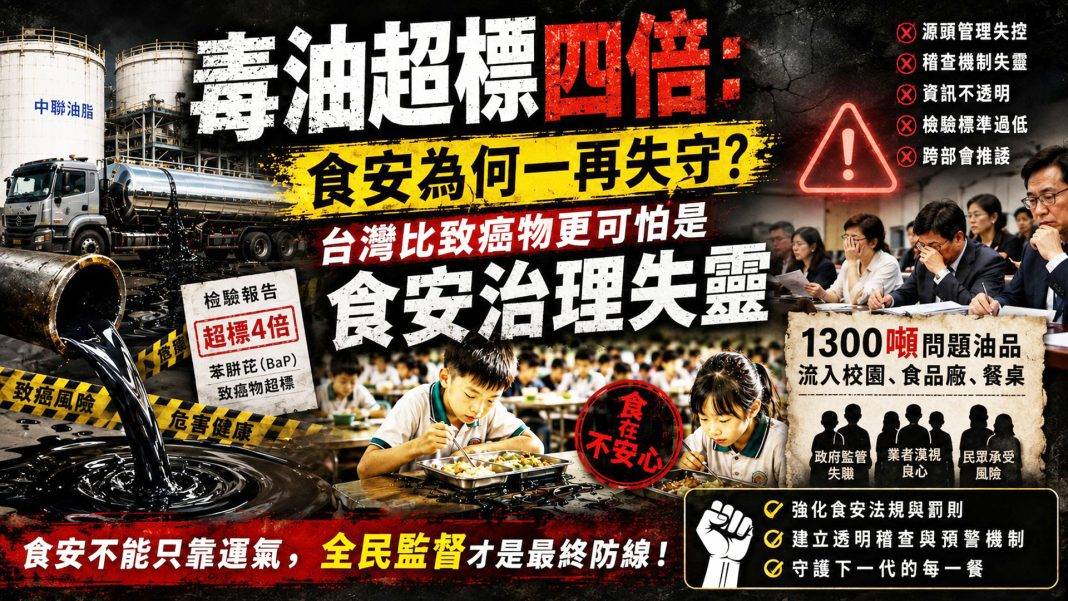 從毒油事件看政府治理的崩壞與總統的失職（黄世澤）