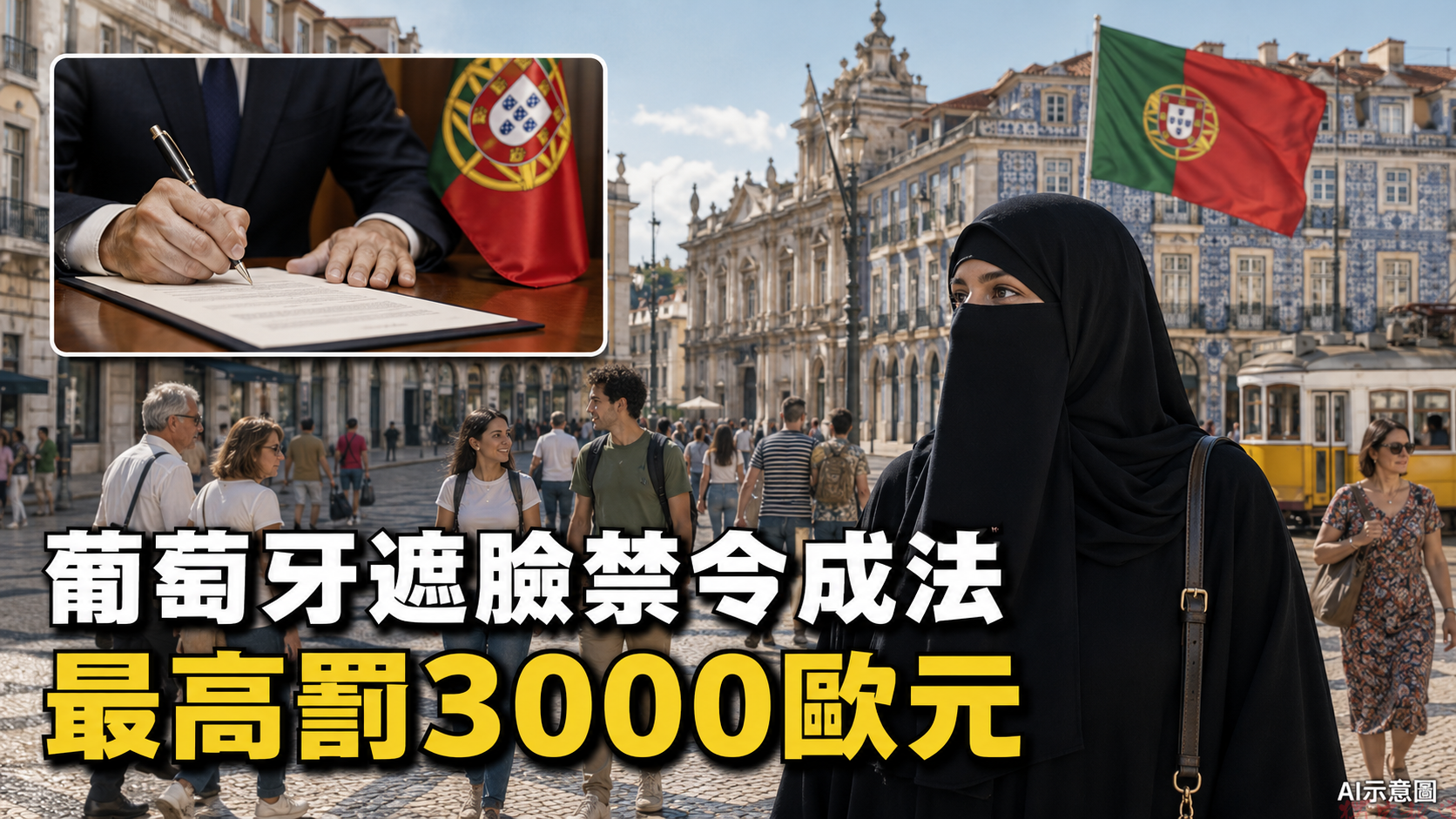 公共安全或宗教歧視?葡萄牙禁遮臉法引發人權爭議 公共安全或宗教歧視?葡萄牙禁遮臉法引發人權爭議