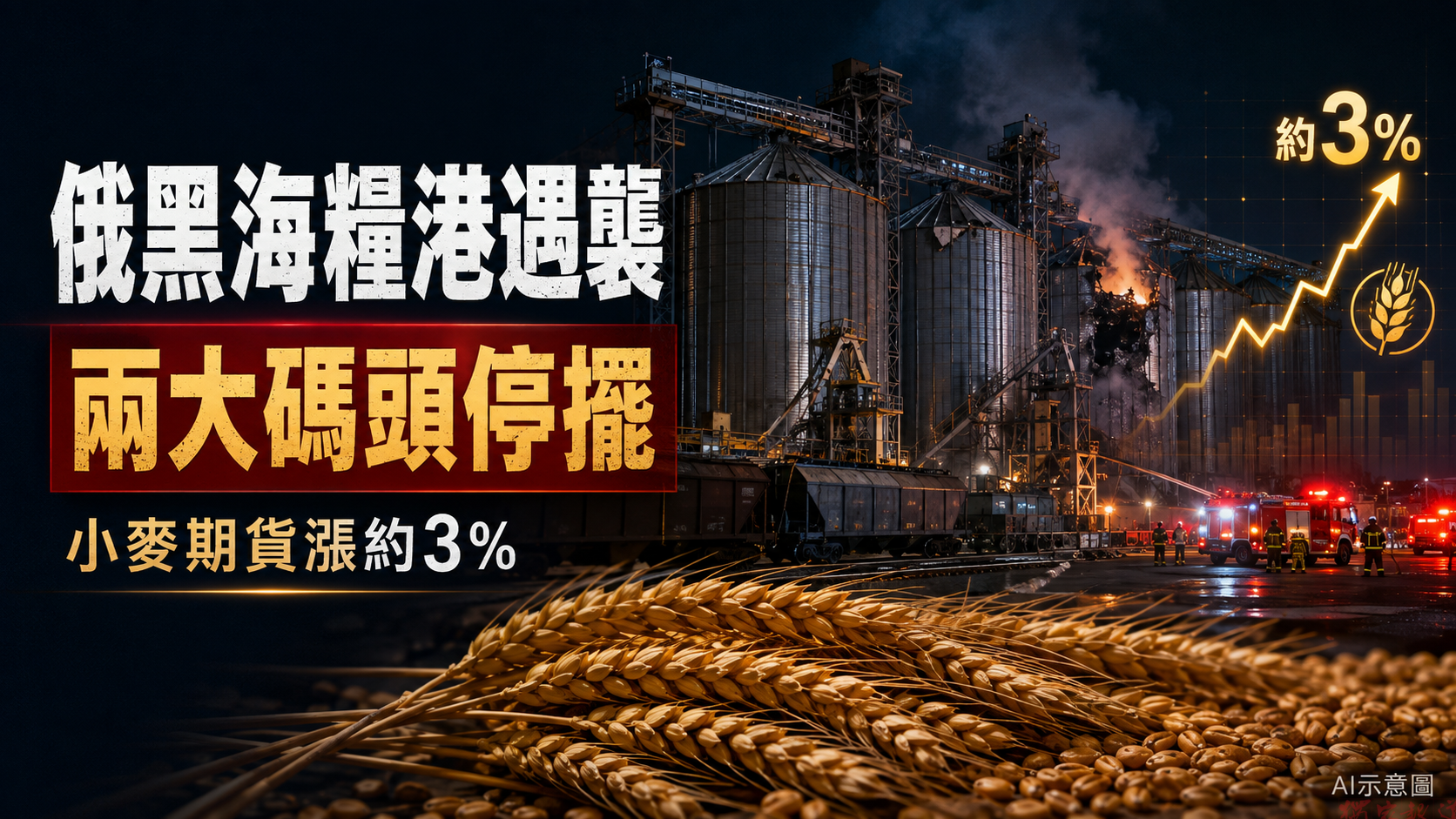 俄羅斯糧食出口重鎮遇襲 全球小麥供應疑慮升高 俄羅斯糧食出口重鎮遇襲 全球小麥供應疑慮升高