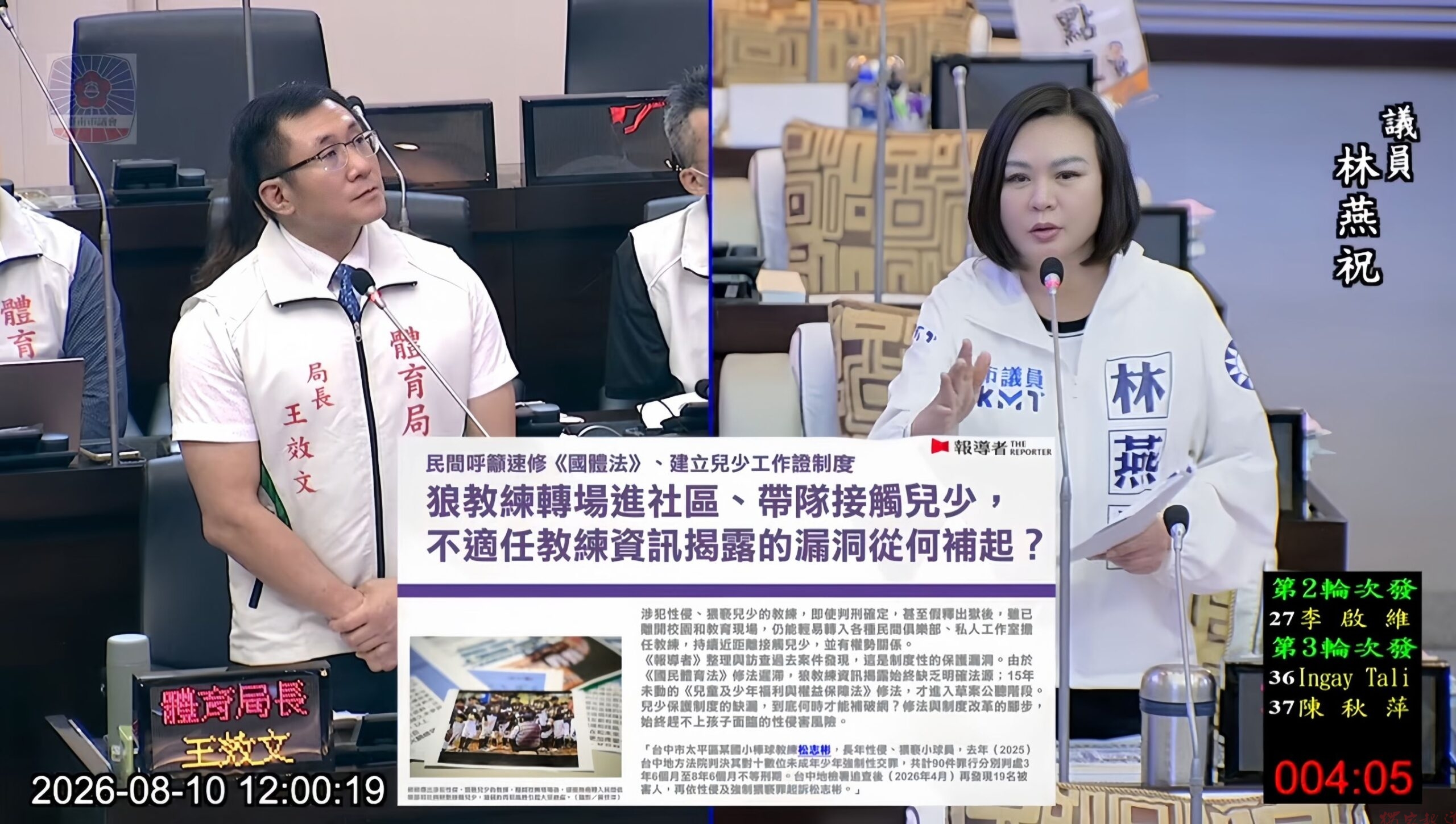 狼教練換個場域又能接觸孩子?林燕祝要求台南建立兒少工作資格查核制度 狼教練換個場域又能接觸孩子?林燕祝要求台南建立兒少工作資格查核制度