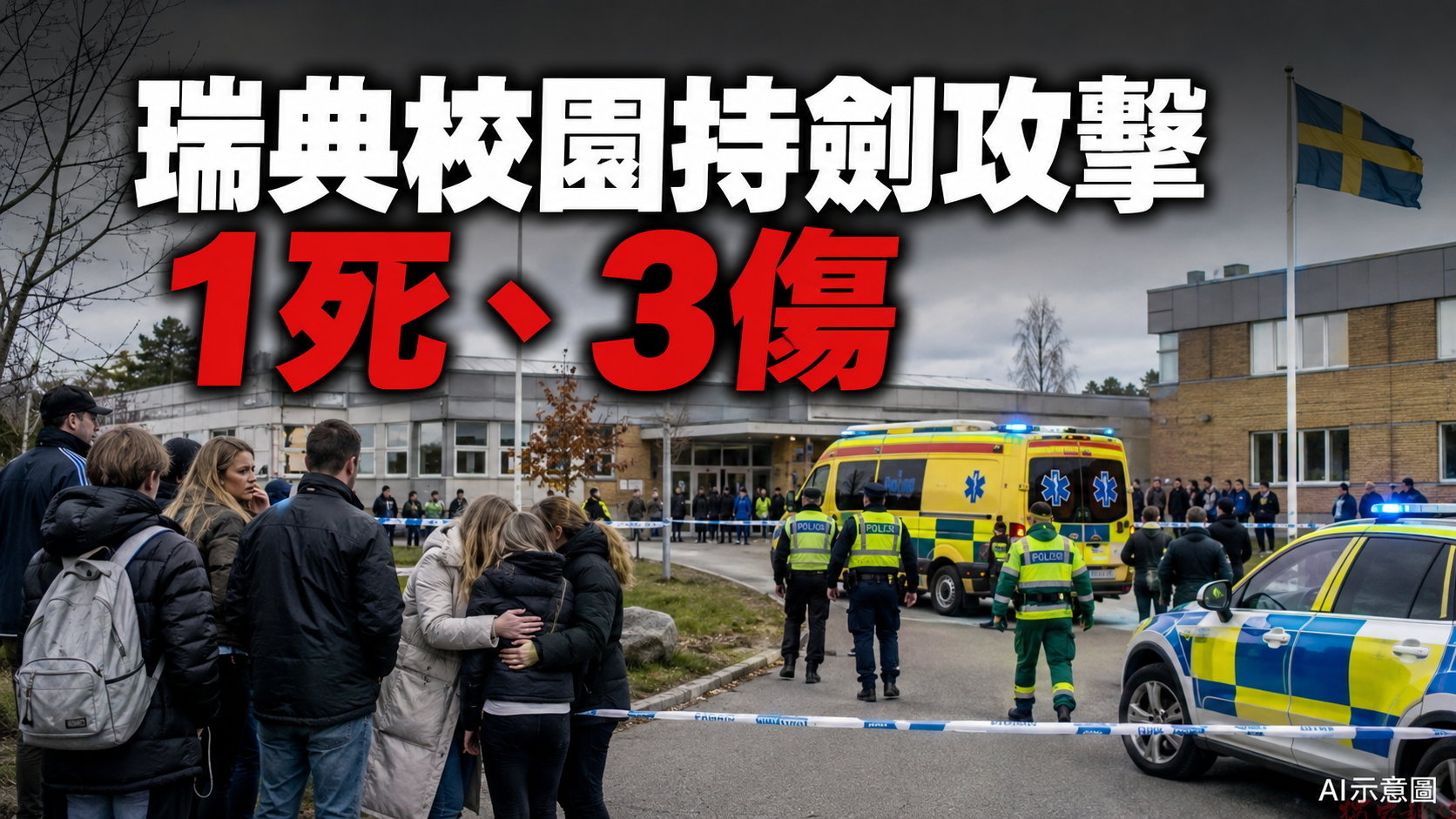 瑞典開學日爆校園命案 2名青少年重傷 瑞典開學日爆校園命案 2名青少年重傷