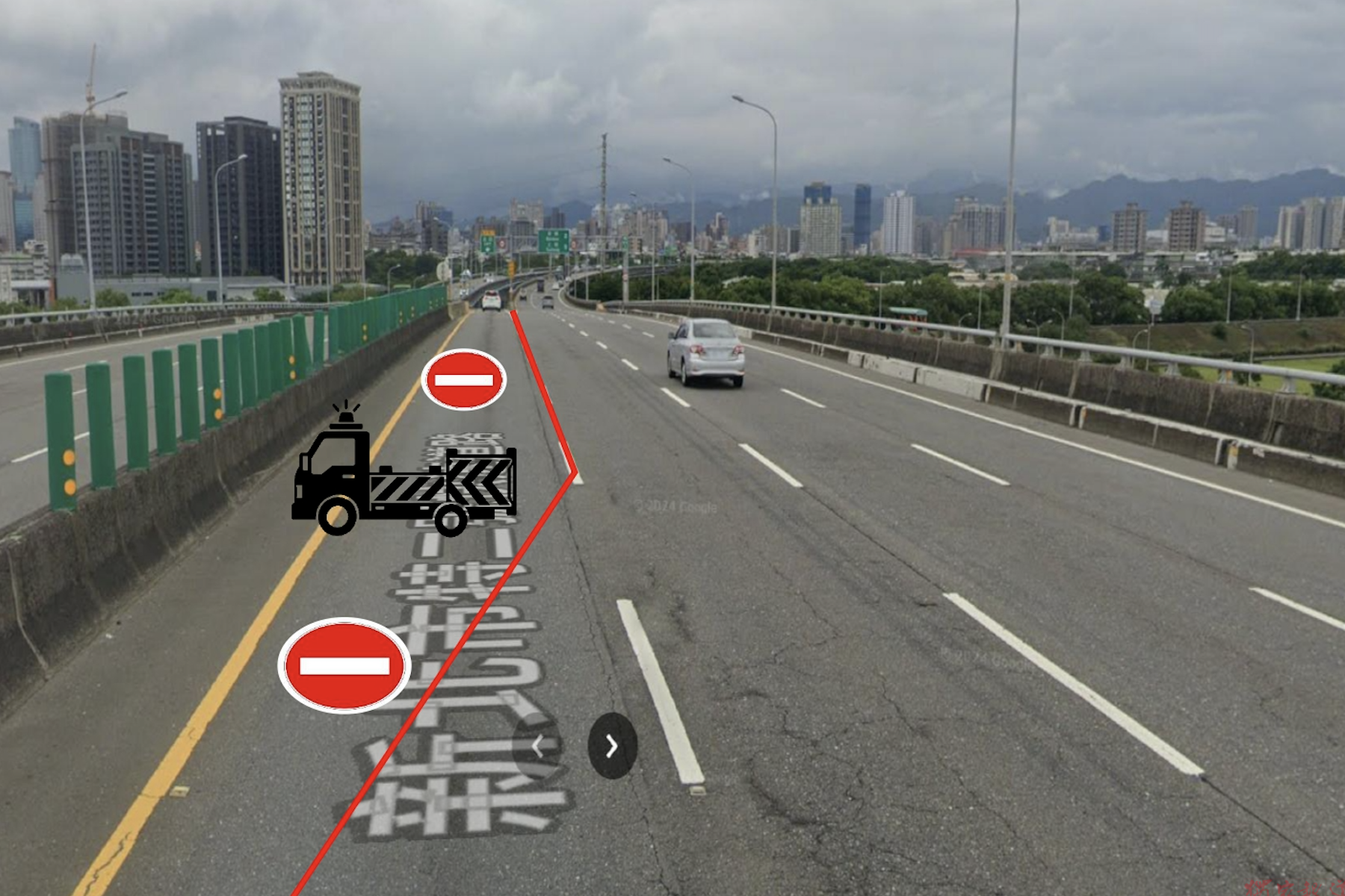 台65線板橋板城路匝道與華香橋 8月22日夜間施工封閉改道 台65線板橋板城路匝道與華香橋 8月22日夜間施工封閉改道
