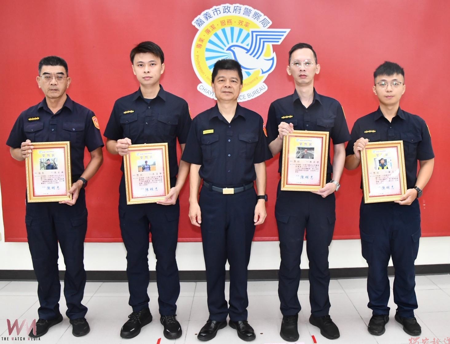 嘉義市警局長陳明志表揚18位傑出員警 嘉義市警局長陳明志表揚18位傑出員警