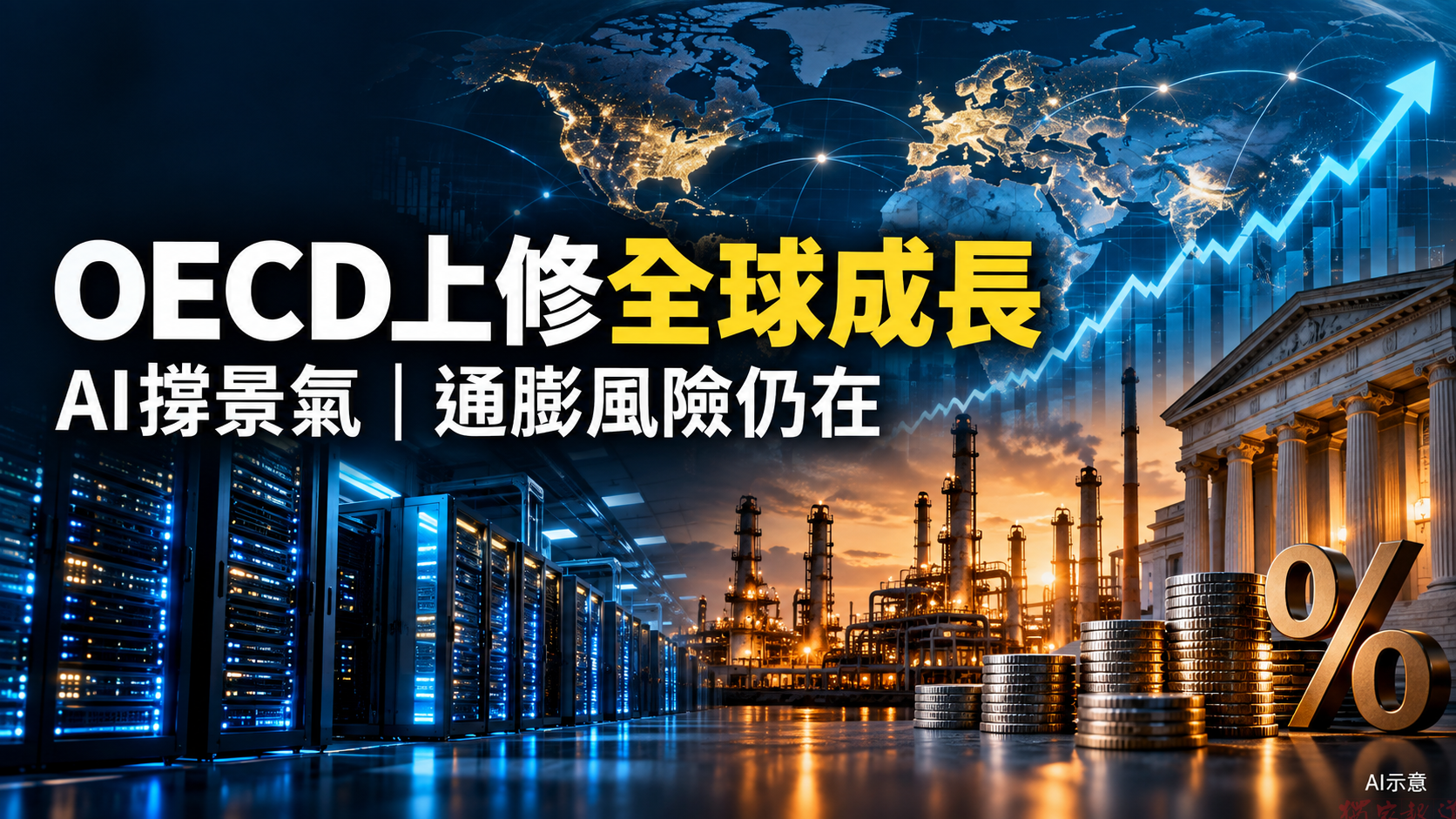 OECD看全球經濟溫和成長 預估聯準會第四季再升息一次 OECD看全球經濟溫和成長 預估聯準會第四季再升息一次