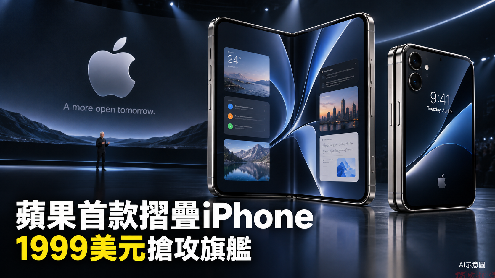 蘋果首款摺疊iPhone Duo登場 1999美元搶攻旗艦市場 蘋果首款摺疊iPhone Duo登場 1999美元搶攻旗艦市場