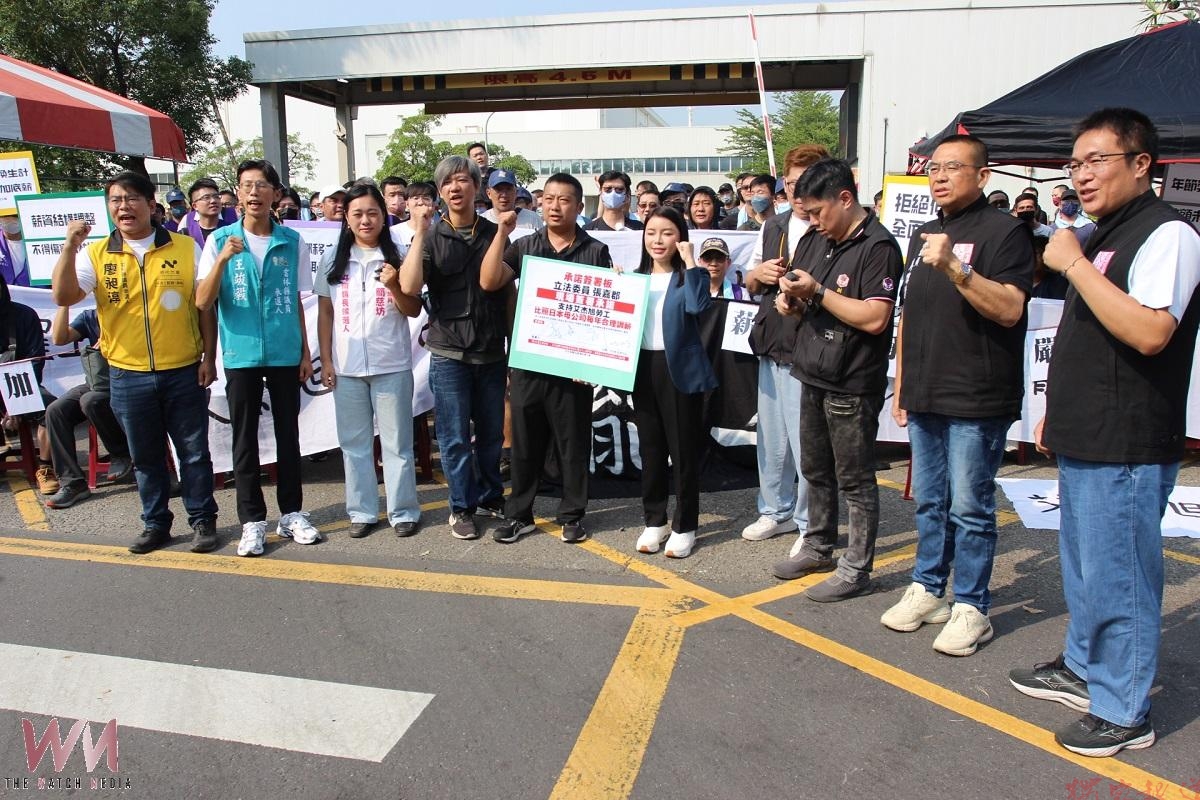艾杰旭雲林廠罷工三天 安保顧問帶頭強行進入遭阻 艾杰旭雲林廠罷工三天 安保顧問帶頭強行進入遭阻