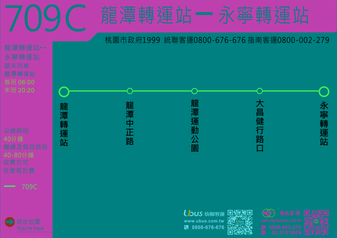 強化龍潭公車服務 709C、T720同步上路及桃小巴循環線 強化龍潭公車服務 709C、T720同步上路及桃小巴循環線