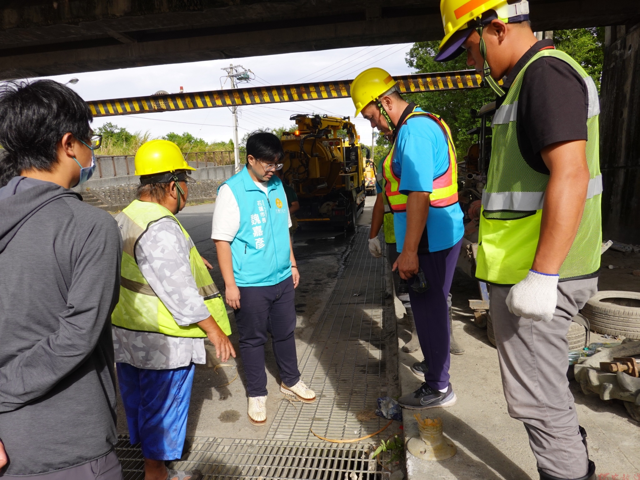 花蓮市美崙溪低窪防汛道路 魏嘉彥要求清溝慎防積淹水 花蓮市美崙溪低窪防汛道路 魏嘉彥要求清溝慎防積淹水