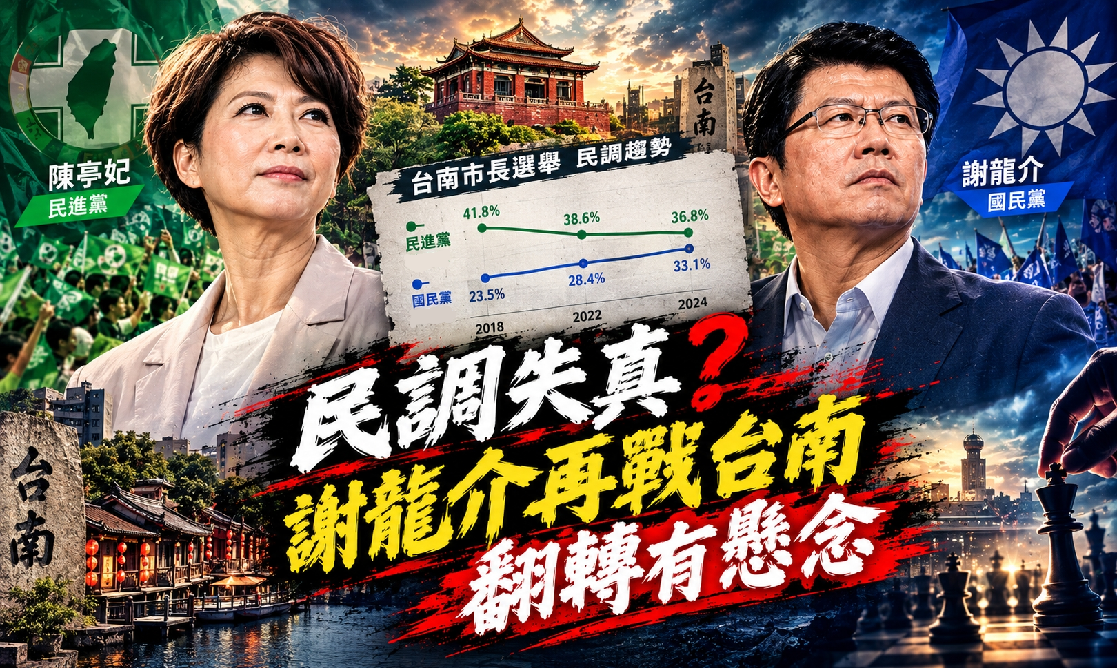 蝴蝶飄戰情室》民調失真？謝龍介再戰台南 翻轉有懸念（常似虎）