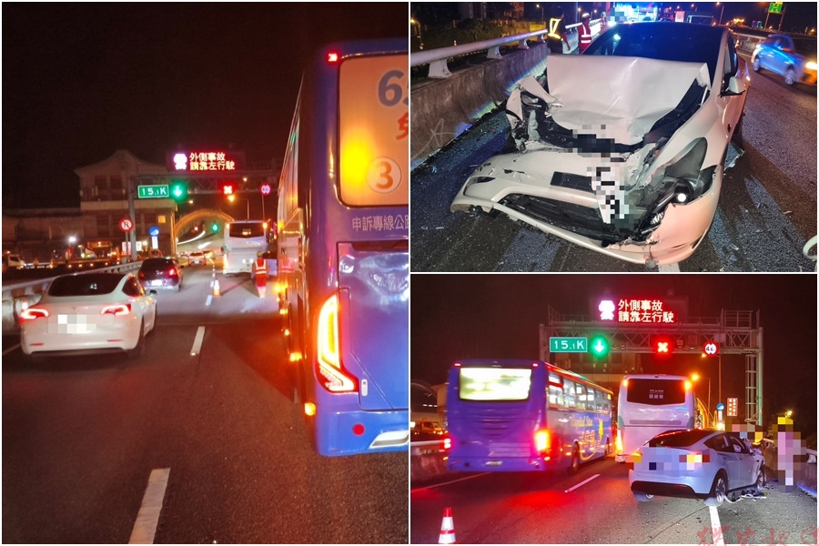 影音/國5雪隧口連環車禍 2大客車1小客車擦追撞 交通受阻近1小時 影音/國5雪隧口連環車禍 2大客車1小客車擦追撞 交通受阻近1小時