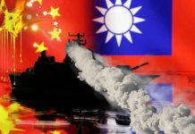 國民黨選戰定調戰爭與和平 民進黨呼籲勿販賣戰爭恐懼 圖片合成示意取材自路透社REUTERS與Pixabay