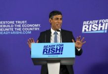 英前財相薩納克稱承諾若當選首相 將關閉全英孔子學院