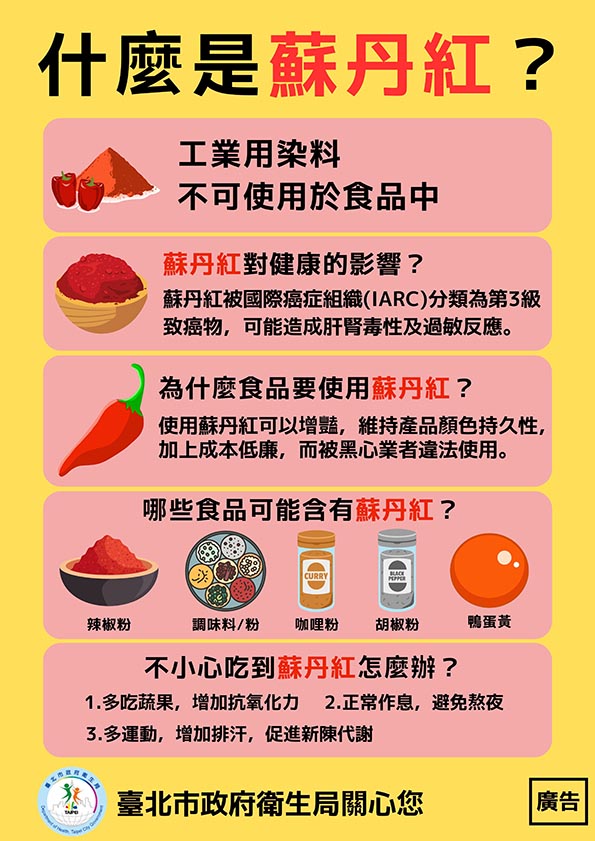 主持食安會報 陳揆：訂定SOP精進食品檢驗程序 嚴查含蘇丹色素違規產品和不肖業者