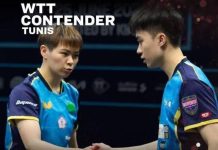 「杭州亞運」混雙32強爆冷出局 林昀儒、陳思羽不敵泰國組合 林昀儒(右)、陳思羽(左)曾聯手奪下WTT突尼斯挑戰賽混雙冠軍。(翻攝自WWT推特)