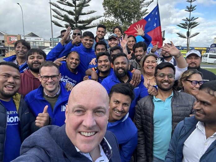 紐西蘭國會大選，中間偏右政黨「國家黨」可望拿下最多席次，圖為國家黨黨魁盧克森（Christopher Luxon）。（取自Christopher Luxon臉書）