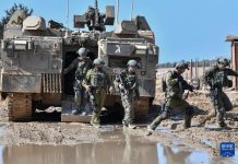 地面戰倒計時!以40萬大軍對5萬武裝 嗆哈瑪斯地道將成世界最大墓地 在加薩邊境,以色列集結的以軍部隊。(新華社)