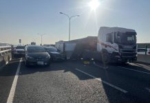 年關前大型回堵! 台中砂石車追撞致連環車禍 圖/翻攝畫面