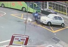 麻糬店外監視器畫面曝光 夫妻年節買辦手禮車禍亡 圖/警方提供、翻攝畫面