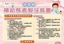 「屏東縣政府補助長者假牙裝置」已開辦 符合資格縣民可以申請補助 圖/屏東縣政府提供