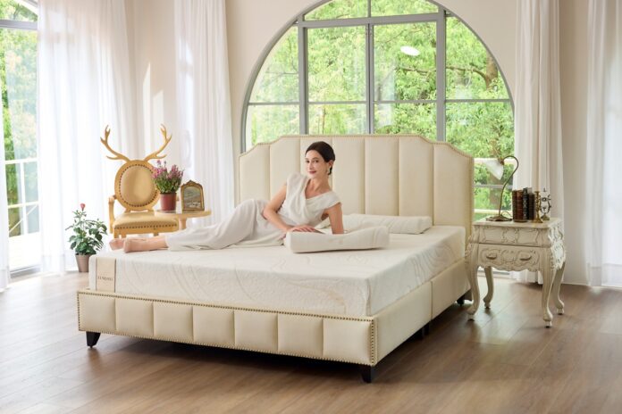 香榭時尚系列『葉涓悠然』量身紓壓床，融合法式優雅與精準支撐，打造療癒新睡感。( 圖 / TENDAYS提供 )