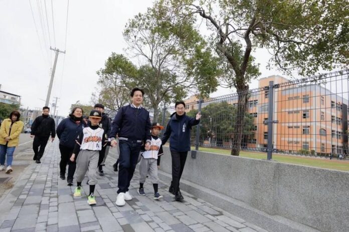 新竹市府打造虎林國小通學步道。圖／新竹市府提供