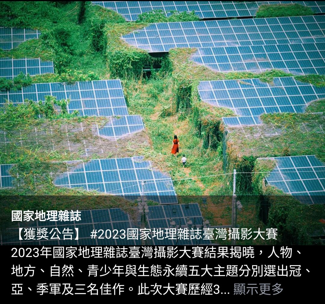 國際攝影賽作品見「綠藤爬上荒廢光電板」 挨譏「台灣最自豪的風景」