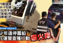 少年違停露餡 花蓮警查獲行動「軍火庫」 少年違停露餡 花蓮警查獲行動「軍火庫」