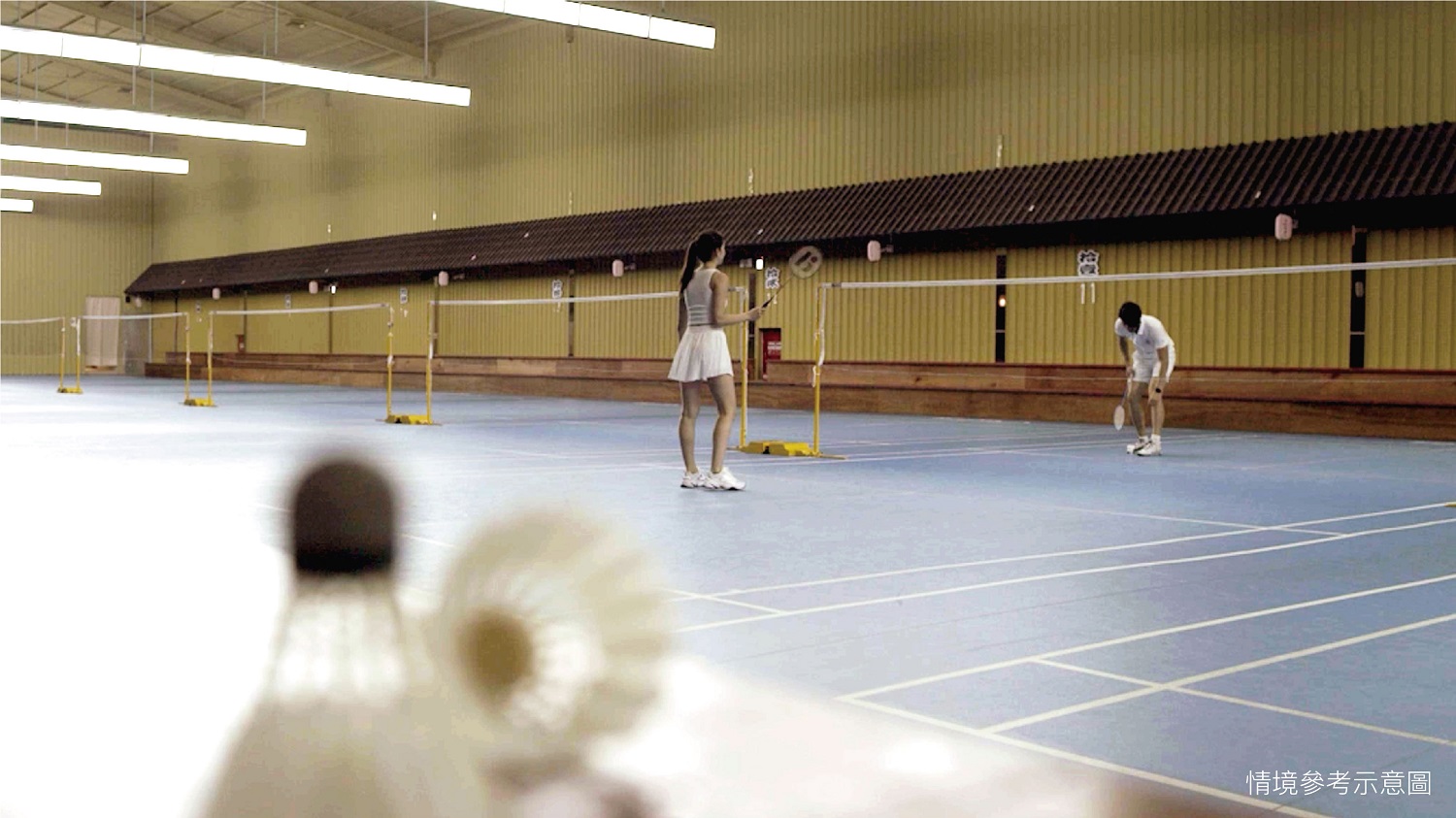 ▲「京澄・大盈」社區規劃一樓室內羽球練習場（參考示意圖）。( 圖 / 業者提供 )